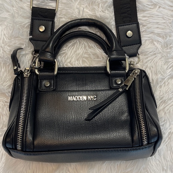 MADDEN NYC Black Mini Satchel/SHOULDER Bag. - Picture 1 of 11